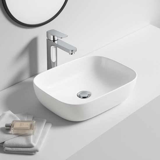 455*325*135mm Bathroom Oval Above Counter White Ceramic Wash Basin 455*325*135mm Bathroom Oval Above Counter White Ceramic Wash Basin